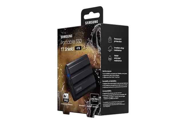 Samsung T7 Shield 4TB 外付けSSD MU-PE4T0S Amazon | Samsung T7 シールド ポータブル SSD 4TB - USB 3.2