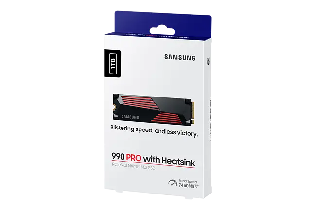 内蔵型SSD Samsung 990 PRO with Heatsink 1TB Samsung 990 PRO 1TB Internal SSD PCIe Gen 4x4 NVMe with Heatsink