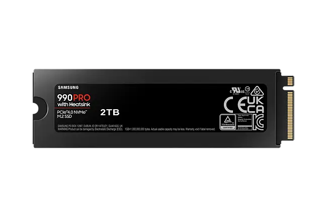 Samsung 990 PRO, PCIe 4.0 m.2 SSD with Heatsink for PS5 & PC, 2TB