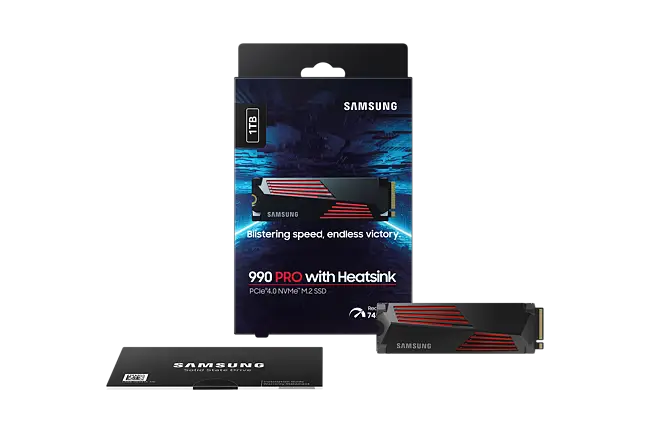 SAMSUNG 990 Pro 1TB M.2 NVMe PCIe 4.0 Solid State Drive