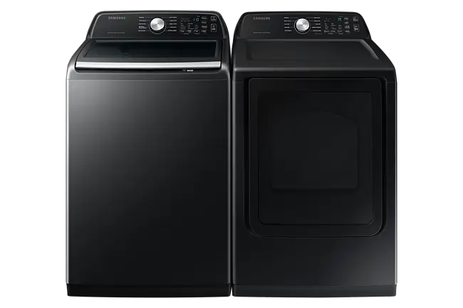 Samsung 5.4 Cu. Ft. Top-Load Washer - Black Stainless Steel