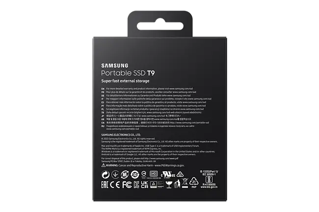 SSD extern SAMSUNG T9 MU-PG1T0B/EU, 1TB, USB 3.2 Gen 2, negru
