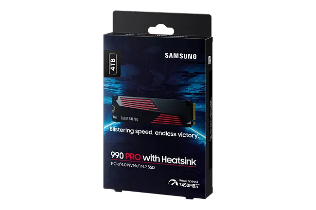 SAMSUNG 990 Pro 4TB with Heatsink M.2 NVMe PCIe 4.0 SSD