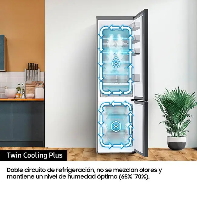 Frigoríficos y congeladores combinados. Samsung: Anchura 76-80 cm