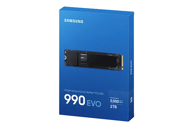 内蔵型SSD Samsung 990 EVO MZ-V9E2T0B-IT 2TB NVME 990 EVO Plus PCIe 4.0 NVMe M.2 SSD MZ-V9S1T0B/AM | Samsung