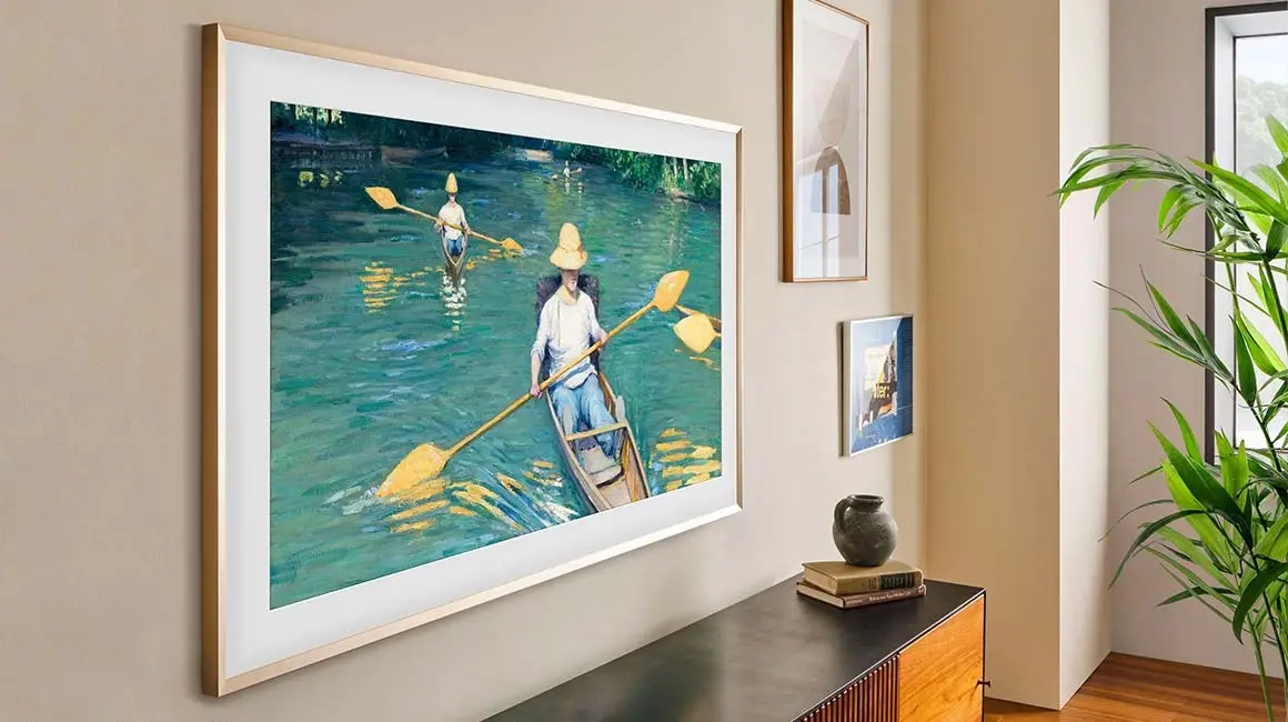 テレビ Samsung the frame 85v tv The Frame｣テレビを完全インテリア化させたSamsungのフレームテレビ