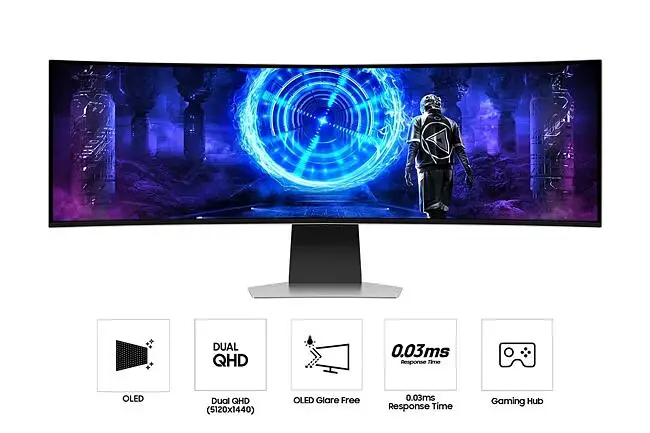 サムソン SAMSUNG Odyssey G9 OLED 49ゲーミングモニター Samsung 49-inch Odyssey OLED G9 G95SD DQHD 240Hz Gaming Monitor
