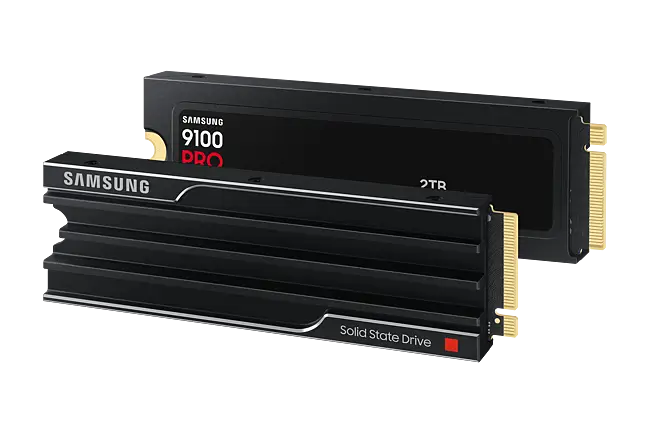 Samsung 9100 PRO with Heatsink - 2TB M.2 NVMe 2.0 PCIe Gen5. x4
