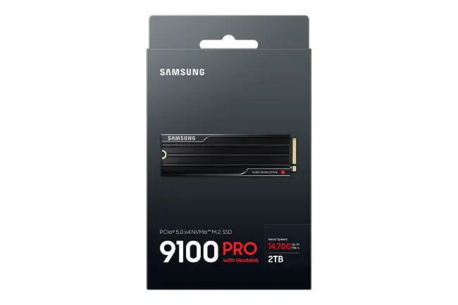 Samsung 9100 PRO with Heatsink - 2TB M.2 NVMe 2.0 PCIe Gen5. x4