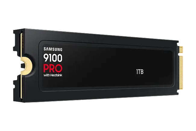 Samsung 9100 PRO with Heatsink - 1TB M.2 NVMe 2.0 PCIe Gen5. x4