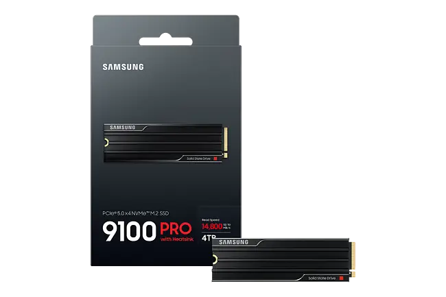Samsung 9100 Pro with Heatsink 4TB PCIe 5.0 NVMe M.2 SSD
