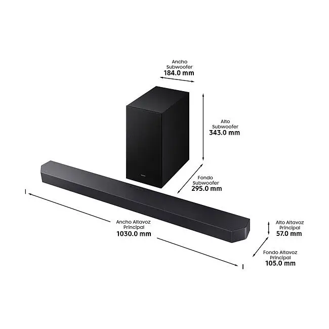 Barra de sonido Samsung 2025 HW-Q600F, Dolby Atmos y DTS: X, Q