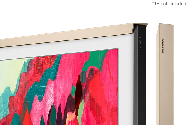 SAMSUNG 85″ The Frame Customizable Bezel – Sand Gold Metal (VG