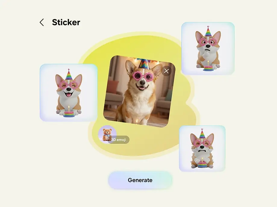 De la fotografii la stickere cu o singură atingere