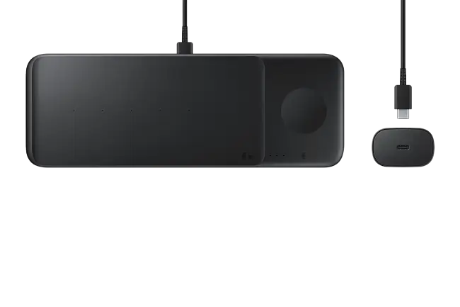 SAMSUNG - Wireless Charger Trio｜Black Wireless Charger Trio, Black Mobile Accessories - EP