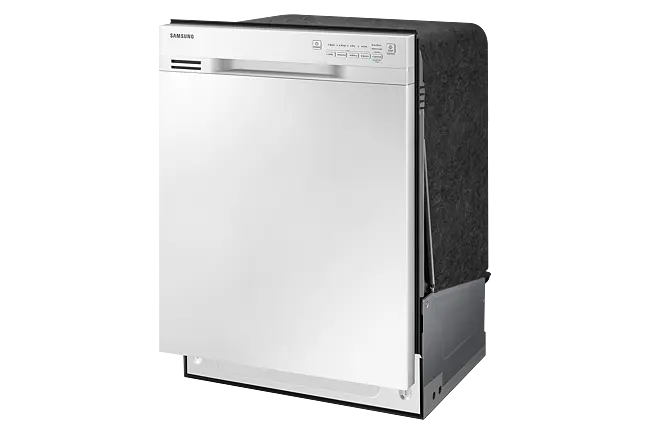 SAMSUNG Lave-vaisselle encastrable avec détecteur de fuite, 24, blanc  DW80J3020UW/AC