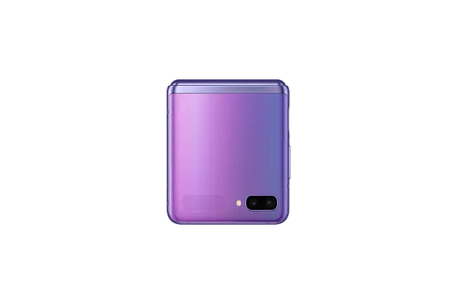 超美品　galaxy z flip パープル 日本初！コンパクト型・縦折りスマートフォン「Galaxy Z Flip」発売