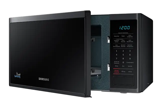Microondas de Acero Inoxidable y Cerámica Samsung, 23 Litros - Saks