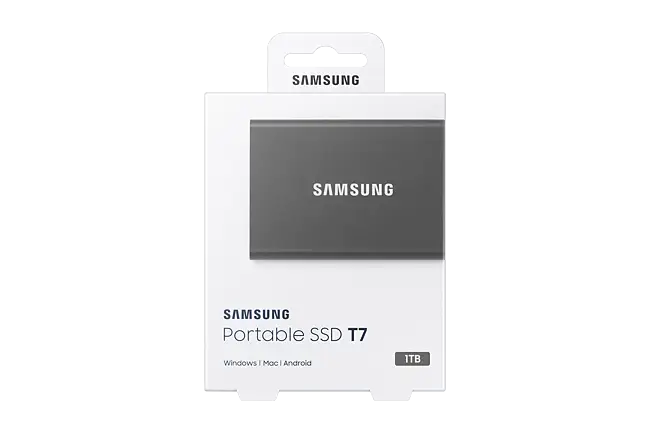 Samsung 1TB T7 Portable SSD (Titan Gray) MU-PC1T0T/AM B&H Photo