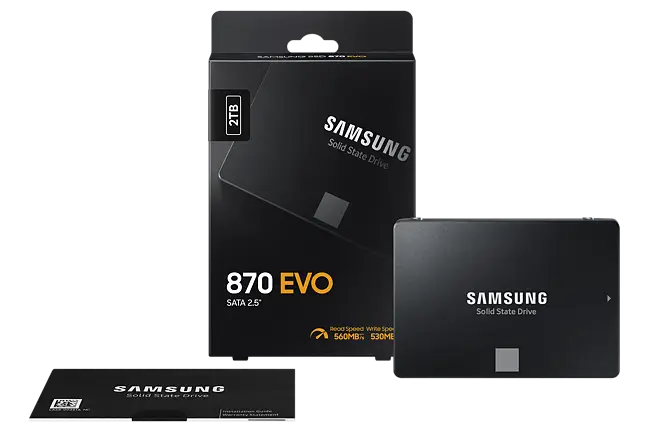 Samsung 870 EVO SATA Internal Solid State Drive - 2TB - MZ-77E2T0B/AM