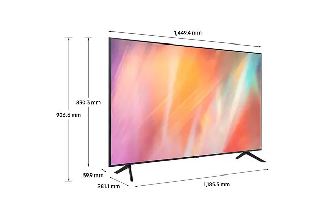 Pantalla Samsung 65 pulgadas UHD 4K Smart TV UN-65AU7000