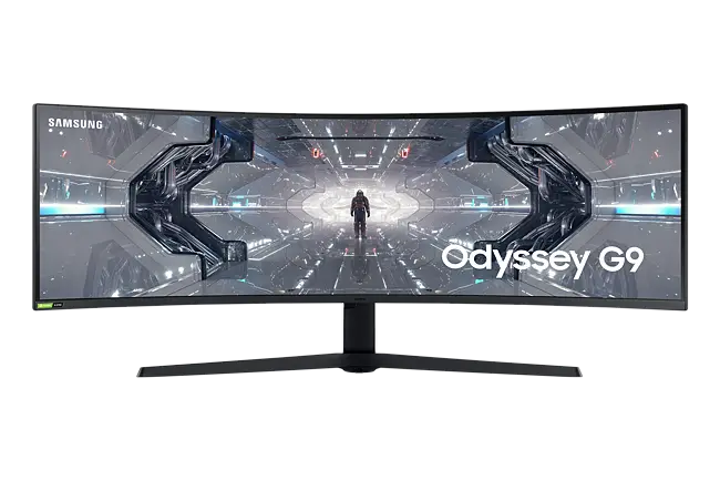Monitor para juegos SAMSUNG Odyssey G9 de 49 pulgadas, QHD, 240Hz, 1000R  curvado, QLED, NVIDIA G-SYNC y FreeSync