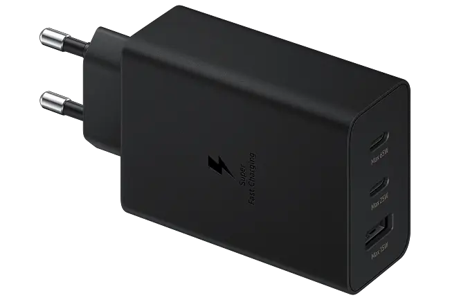 Samsung Power Adapter Trio 65W Black Incredible