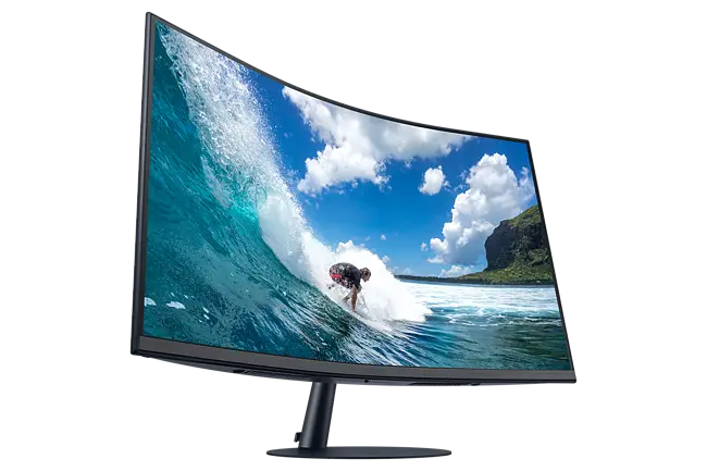 Samsung Monitor curvo 1000R de la serie T55 C32T550FDN de 32 pulgadas, azul  oscuro gris (LC32T550FDNXZA) (renovado)