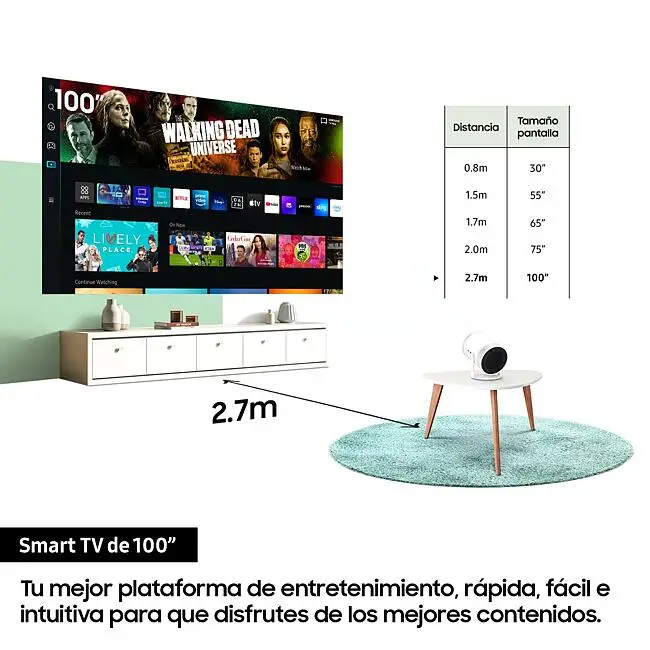 Samsung The Freestyle 2022 SP-LSP3B - Proyector USB Smart TV hasta