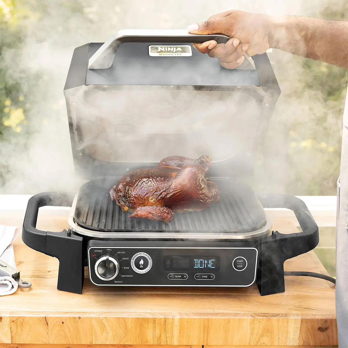 Buy Ninja Woodfire OG701UK, Electric BBQ Grill & Smoker, Grey