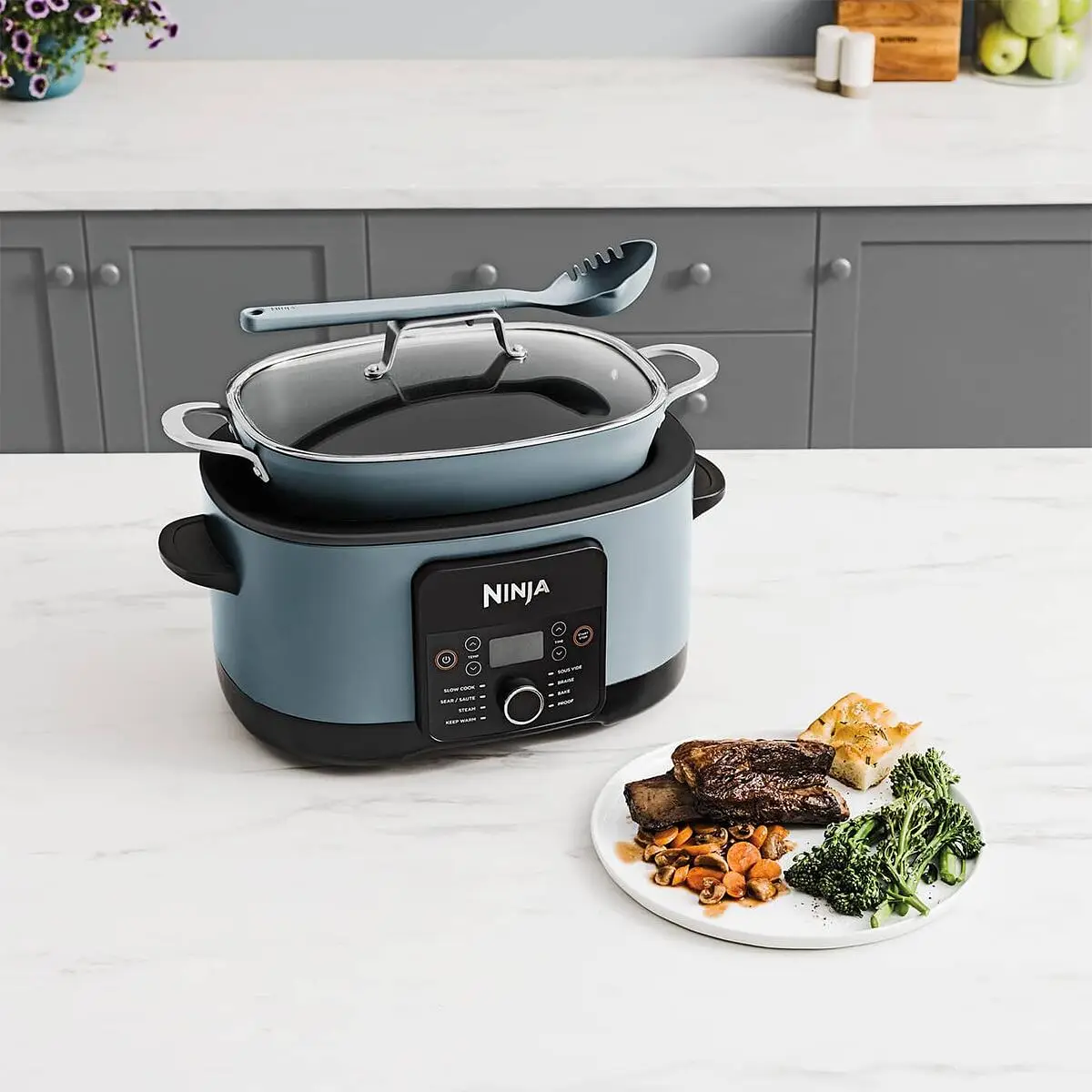 Ninja MC1001UK Foodi PossibleCooker, 8-in-1, Slow Cooker - Small