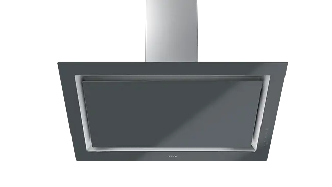 Campana decorativa vertical de 90 cm de aspiración perimetral blanca