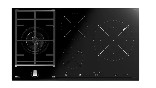 Teka JZC 94313 ABN - Placa Hybrid Inducción + gas 90 cm 4 zonas